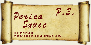 Perica Savić vizit kartica